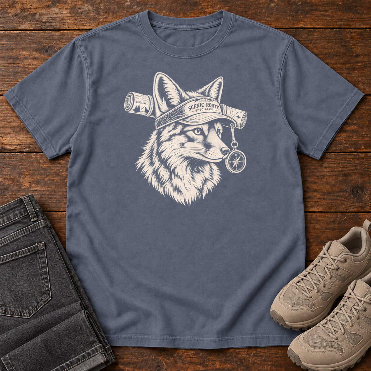 Scenic Route Specialist Cat T-Shirt in Denim