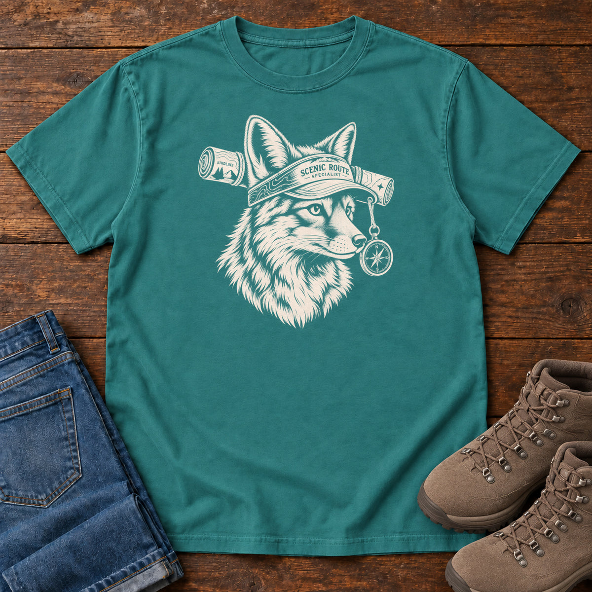 Scenic Route Specialist Cat T-Shirt in Emerald