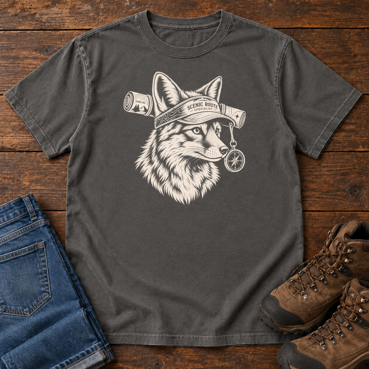 Scenic Route Specialist Cat T-Shirt in Pepper