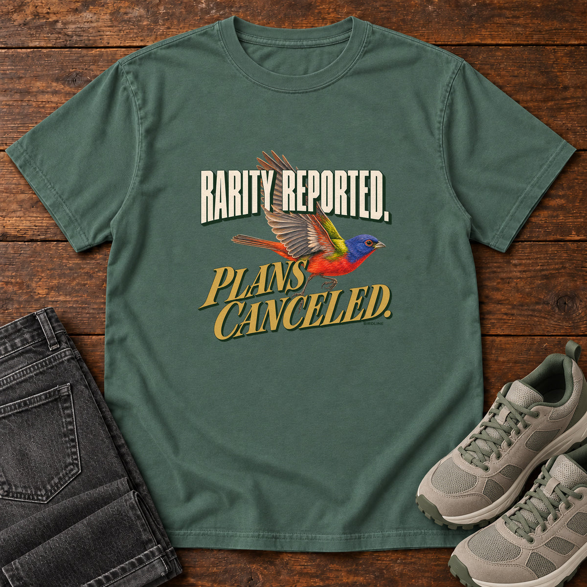 Rarity Reported Plans Cancelled T-Shirt in Blue Spruce
