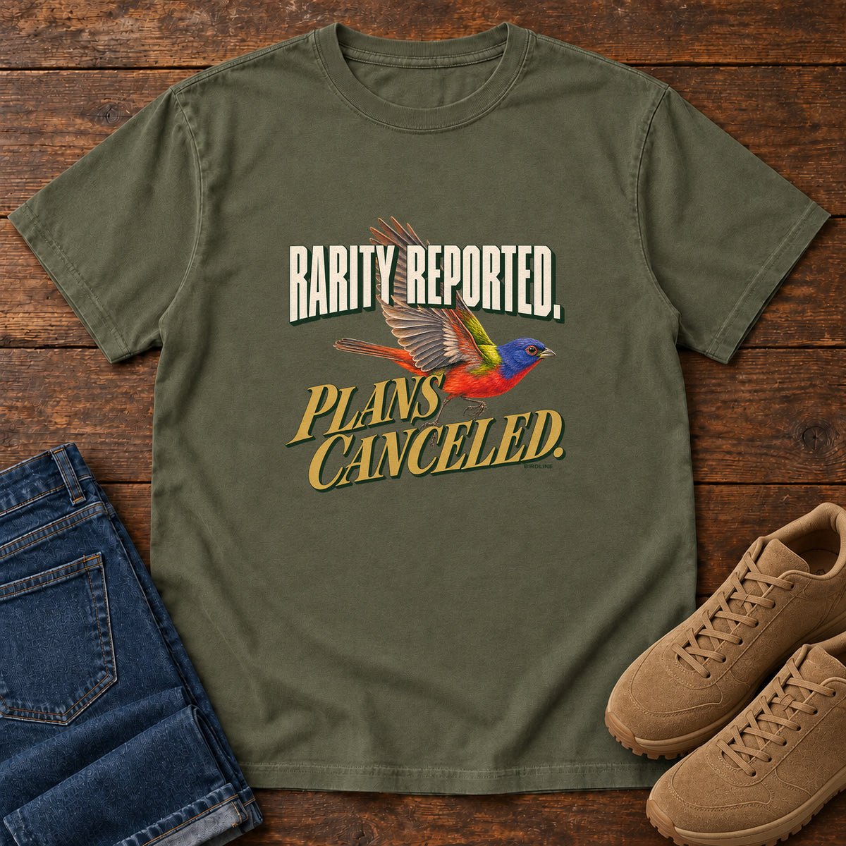Rarity Reported Plans Cancelled T-Shirt in Sage