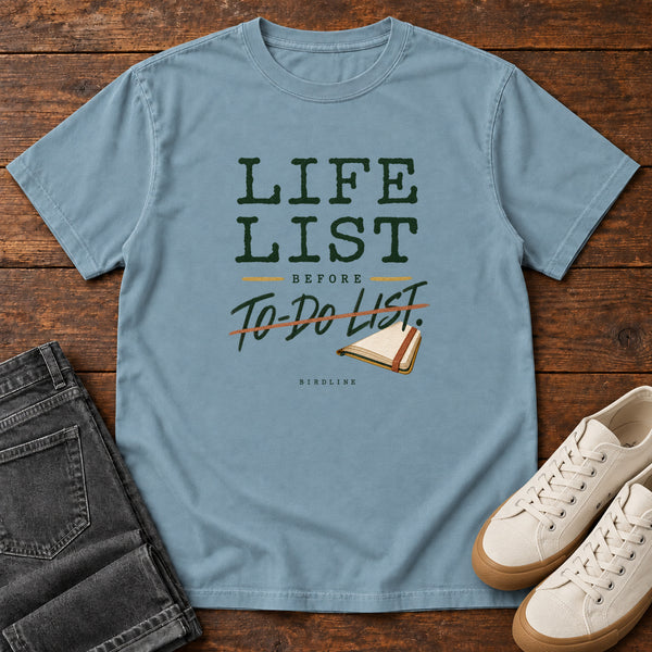 Life List Before To-Do List Notebook T-Shirt, alternate view