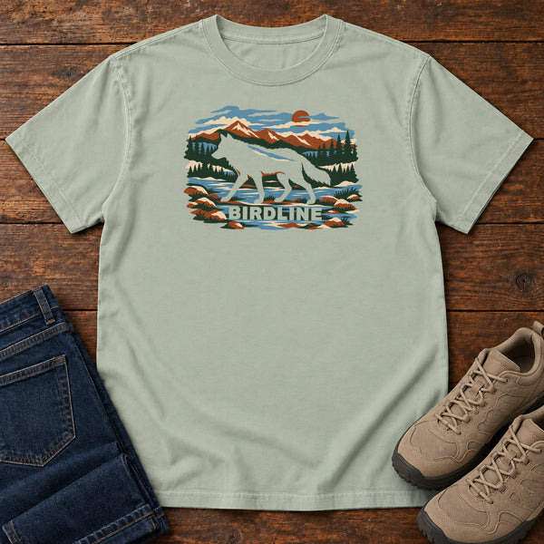 Birdline Wolf Mountain T-Shirt in Bay, front view