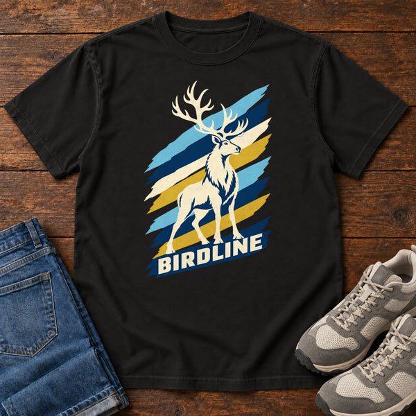 Birdline White Elk T-Shirt in Black, front view
