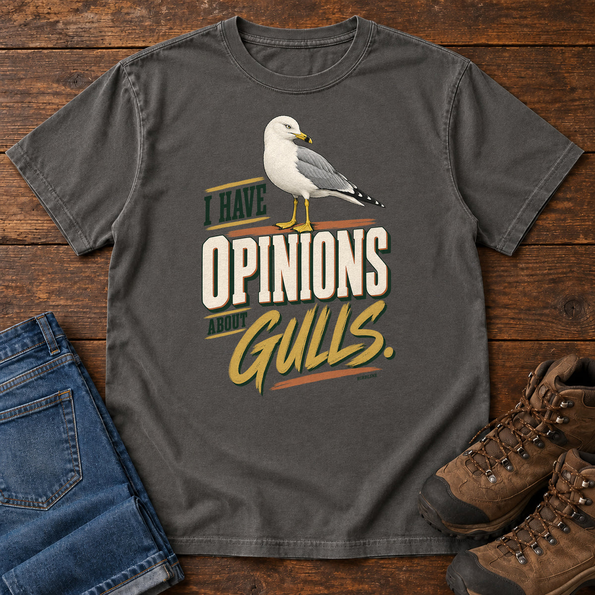 I Have Opinions About Gulls T-Shirt in Pepper