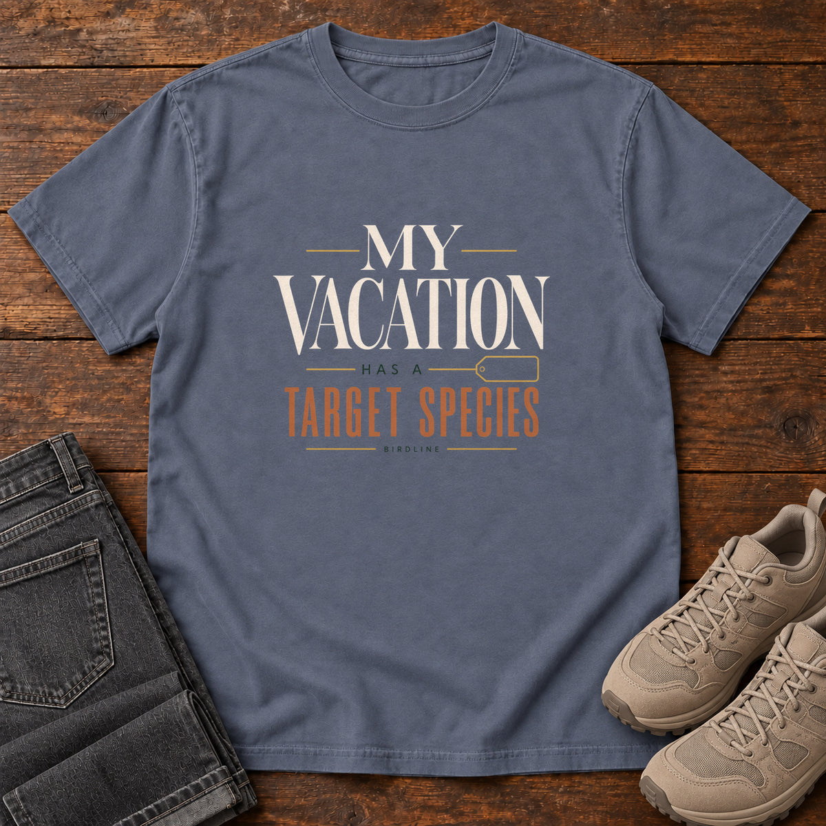 My Vacation Has a Target Species T-Shirt in Denim