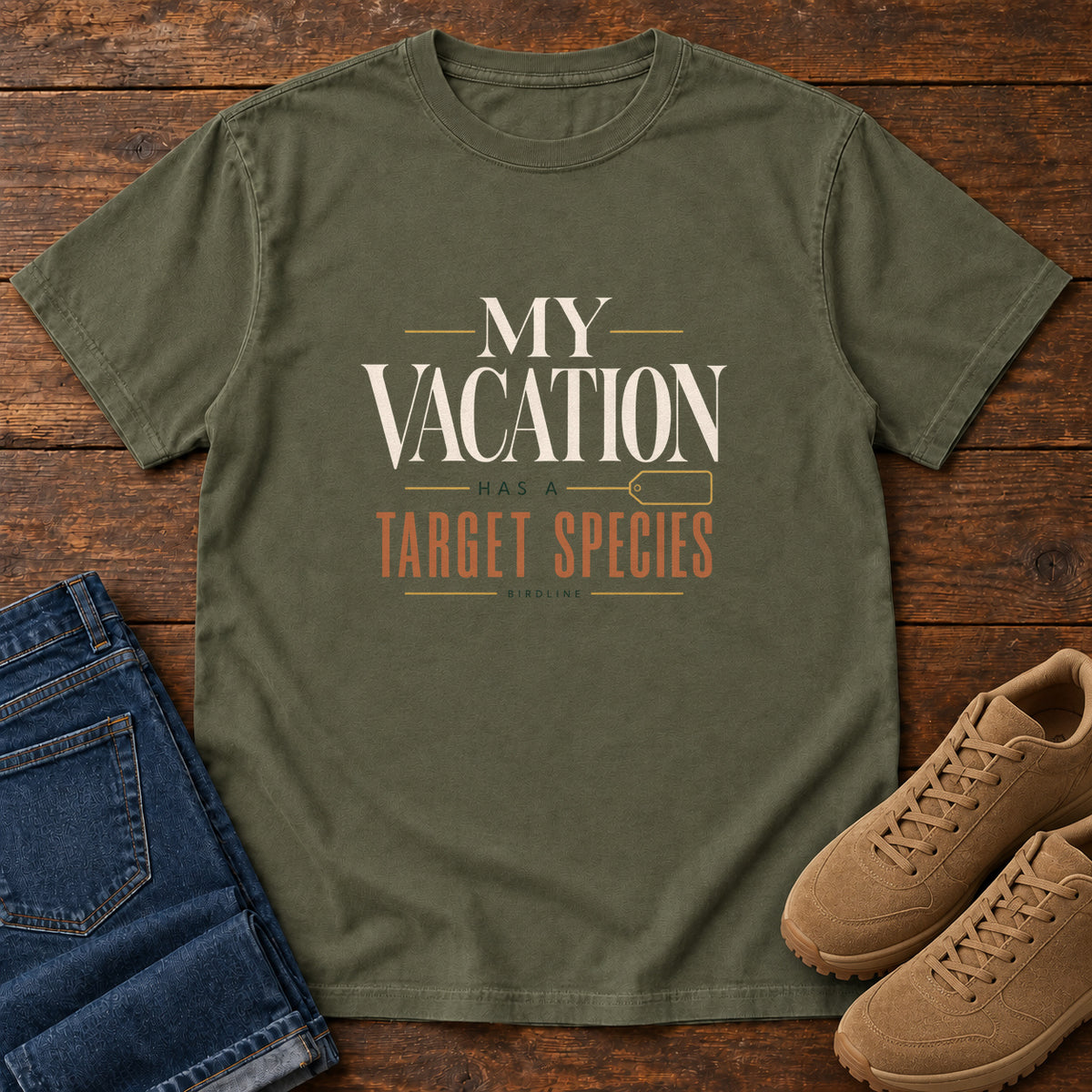 My Vacation Has a Target Species T-Shirt in Sage