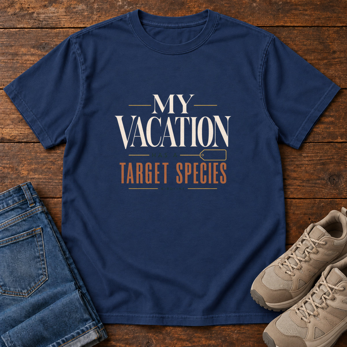 My Vacation Has a Target Species T-Shirt in True Navy