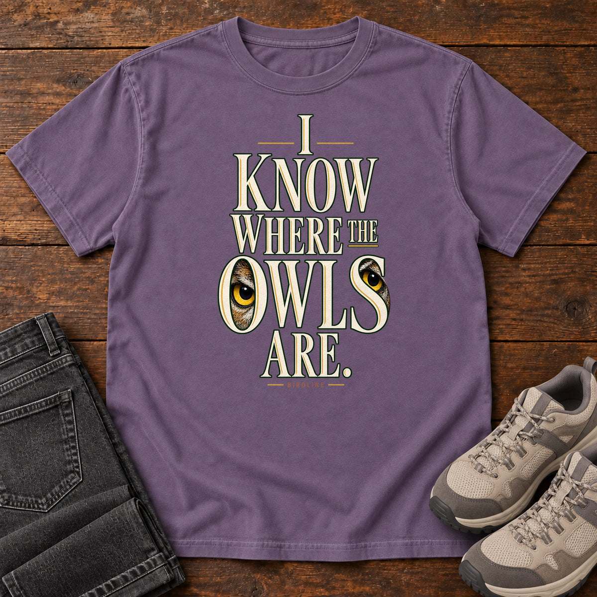 I Know Where the Owls Are T-Shirt in Grape