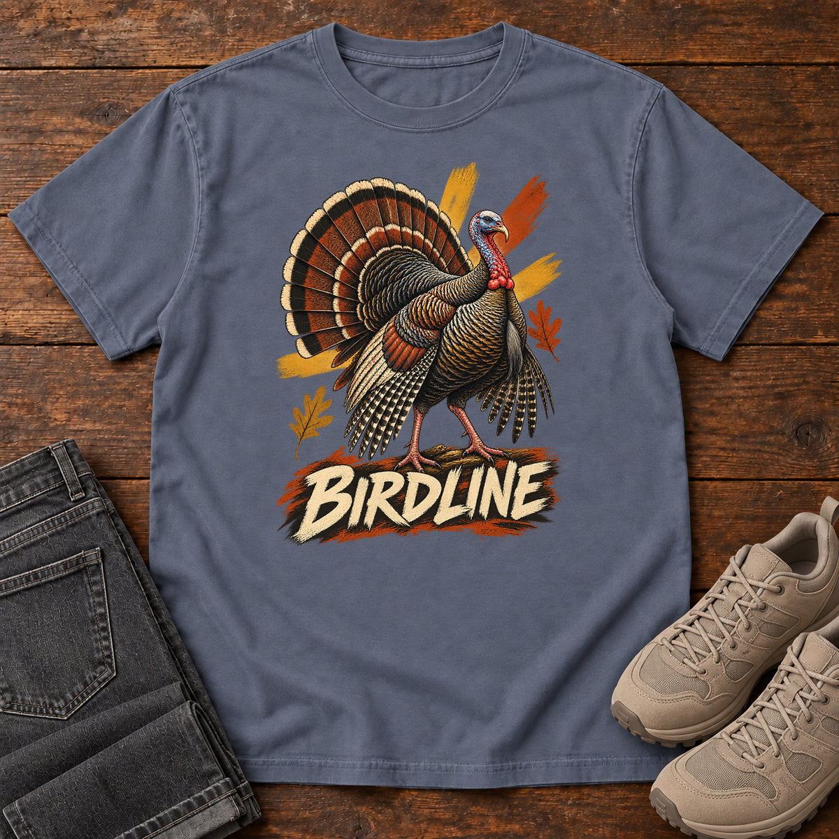 Birdline Turkey T-Shirt in Denim