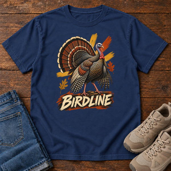 Birdline Turkey T-Shirt in True Navy, front view