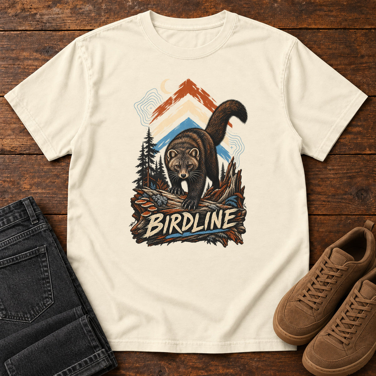 Birdline Panther Mountain T-Shirt in Ivory