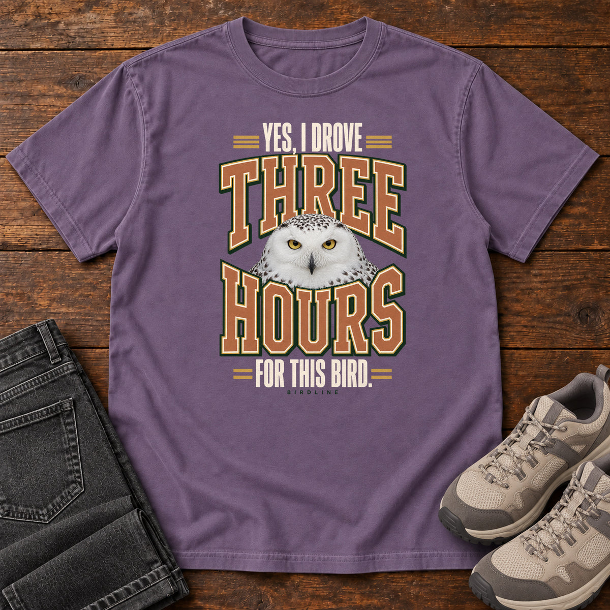 Yes I Drove Three Hours for This Bird T-Shirt in Grape