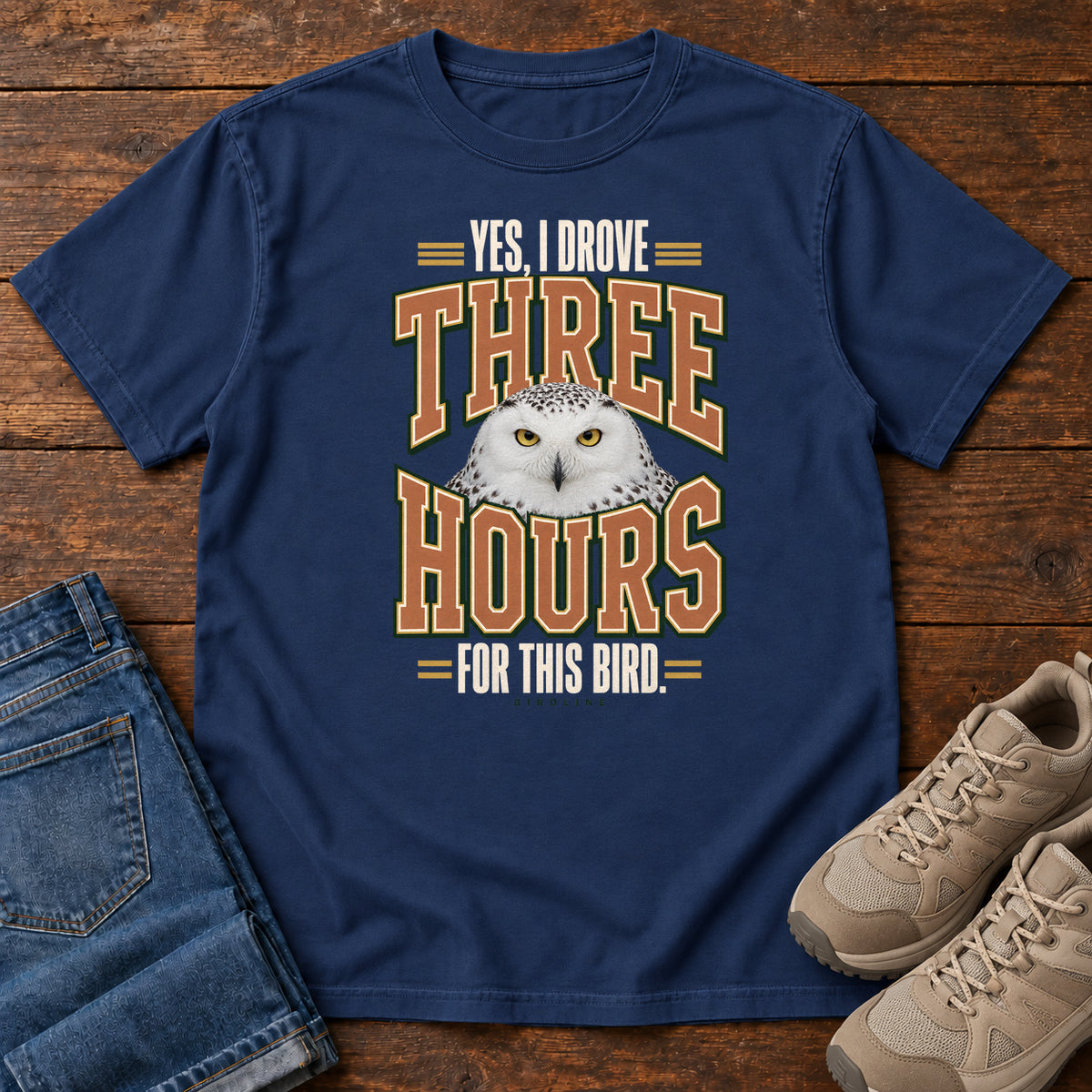 Yes I Drove Three Hours for This Bird T-Shirt in True Navy