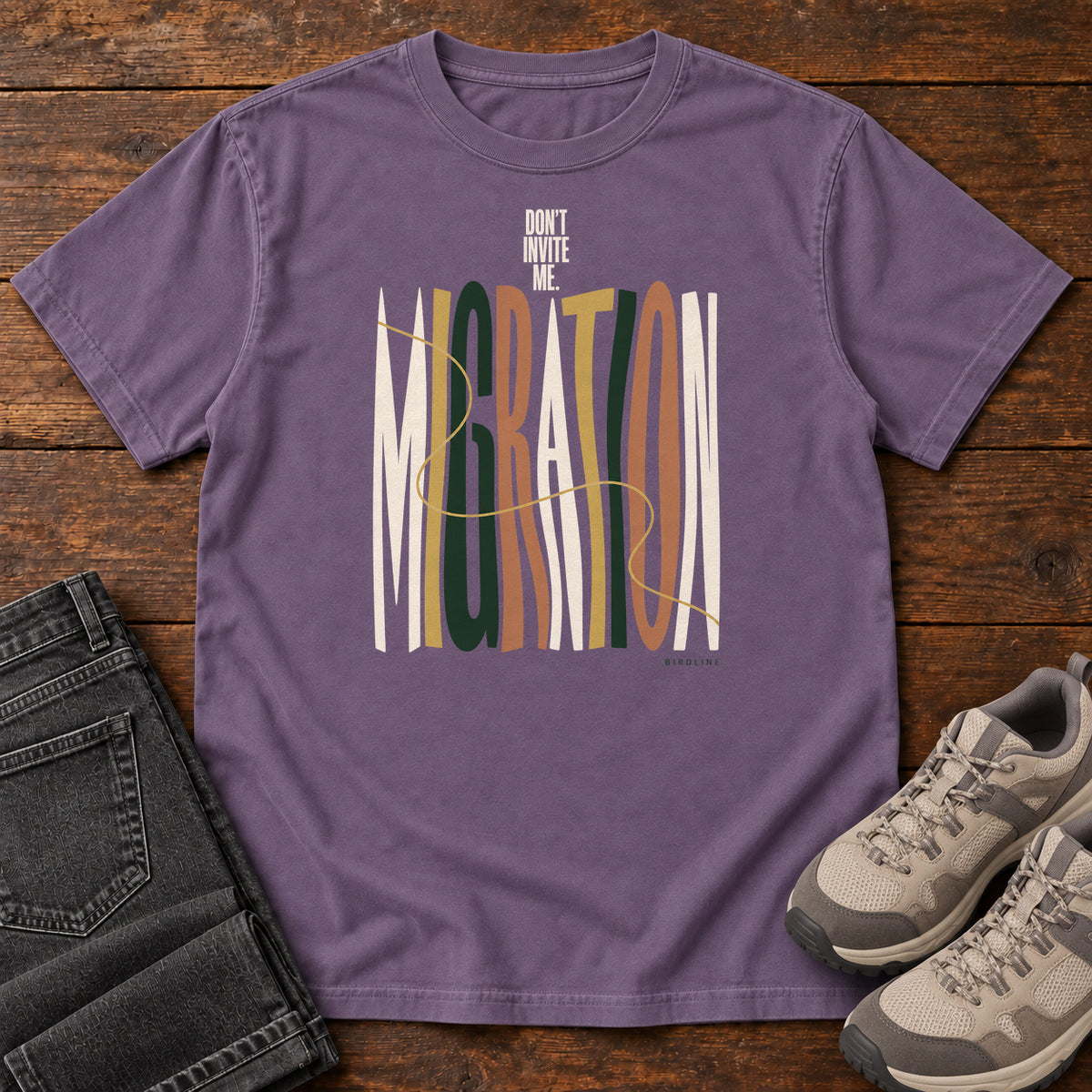 Don't Invite Me Migration T-Shirt in Grape