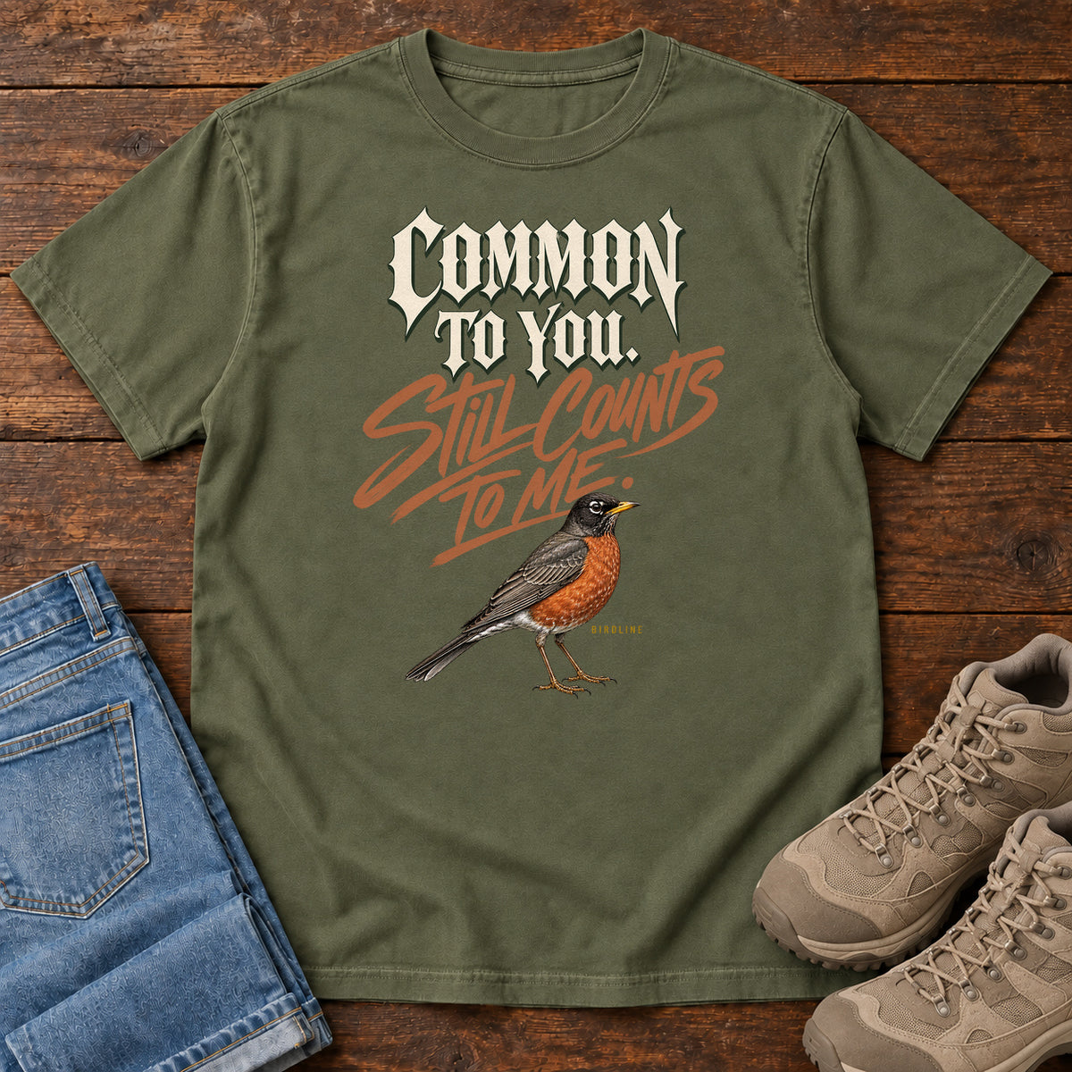 Common to You Still Counts to Me Robin T-Shirt in Hemp