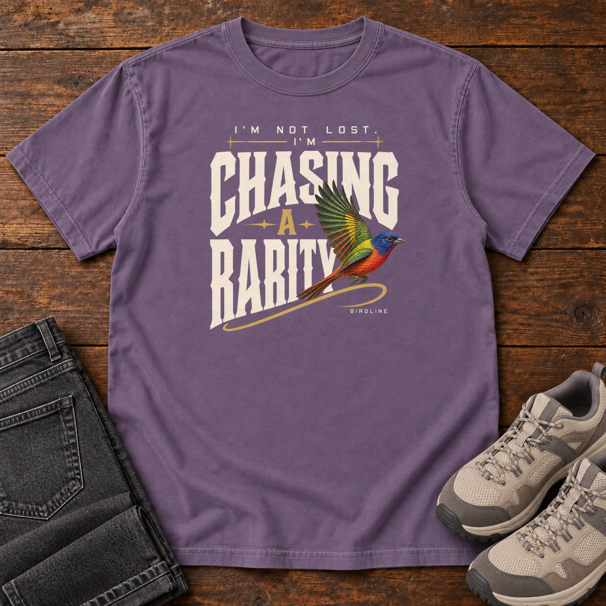 I'm Not Lost I'm Chasing a Rarity T-Shirt in Grape