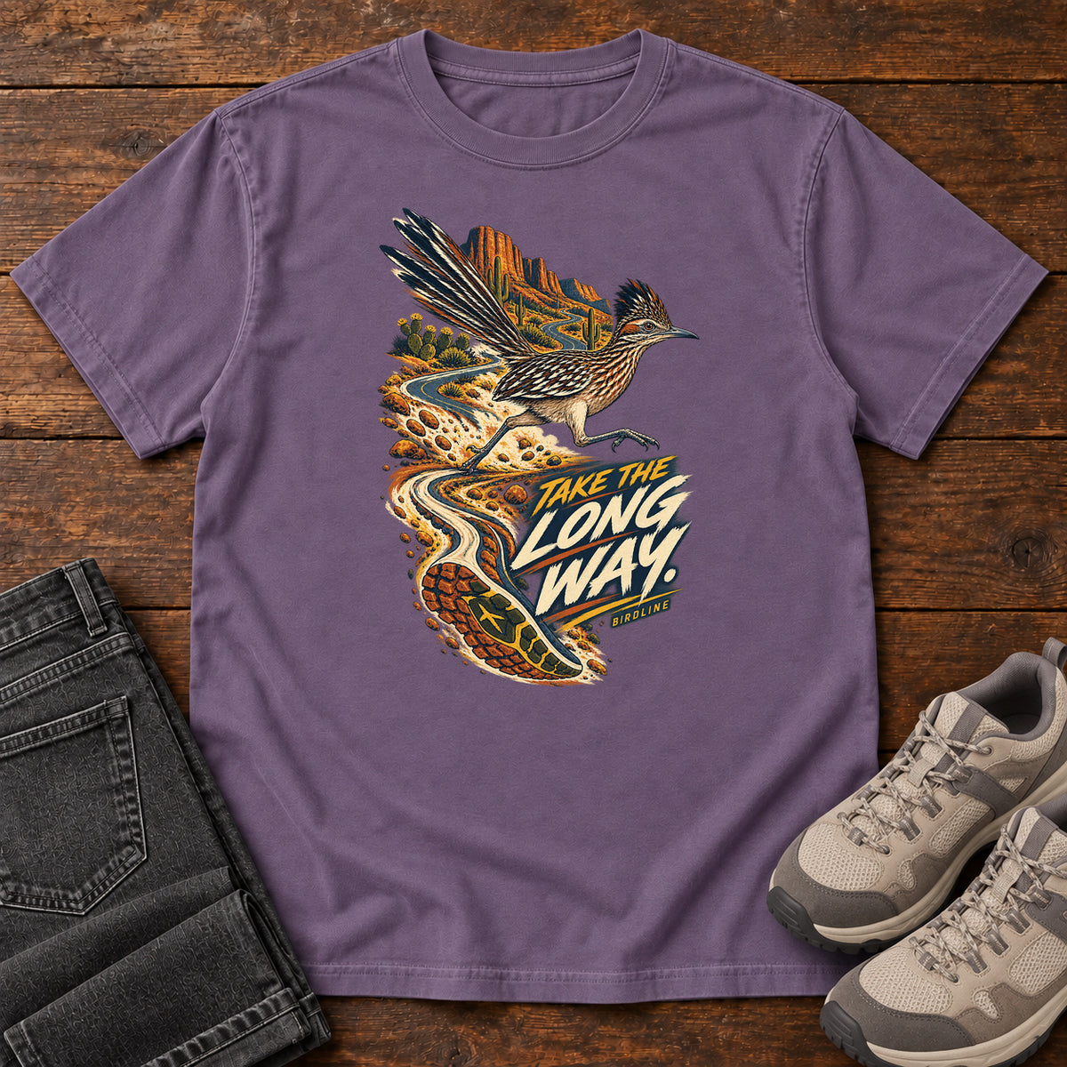 Take the Long Way Roadrunner T-Shirt in Grape