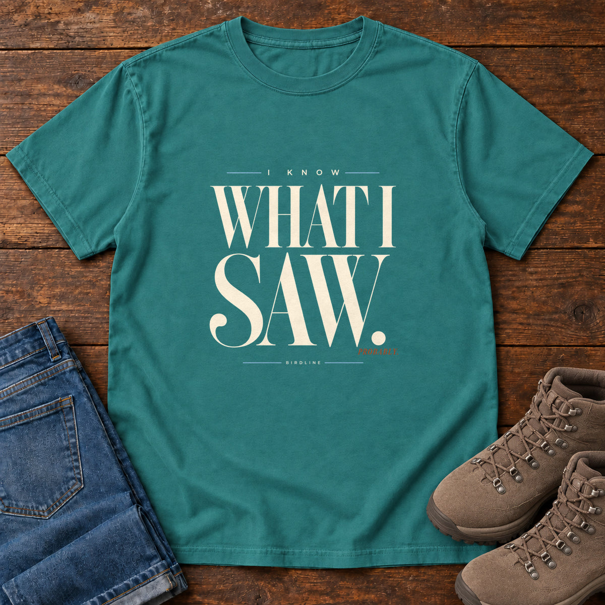 I Know What I Saw Probably T-Shirt in Emerald