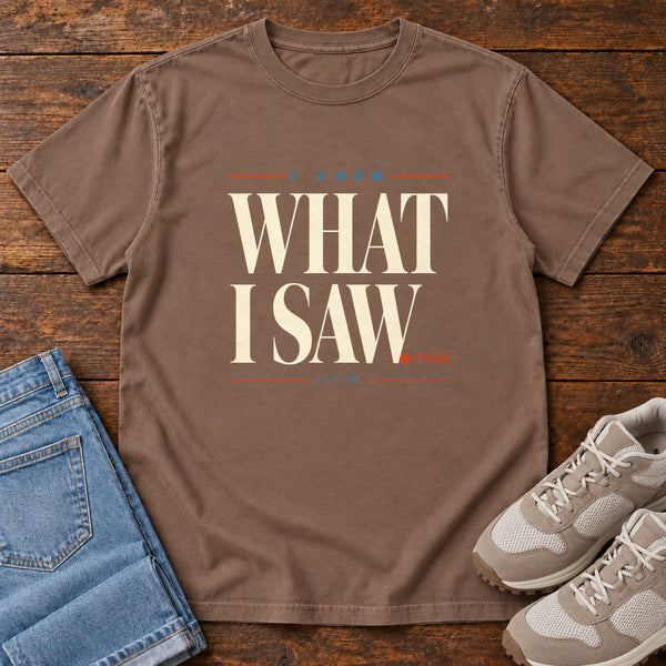 I Know What I Saw Variant T-Shirt in Espresso, front view