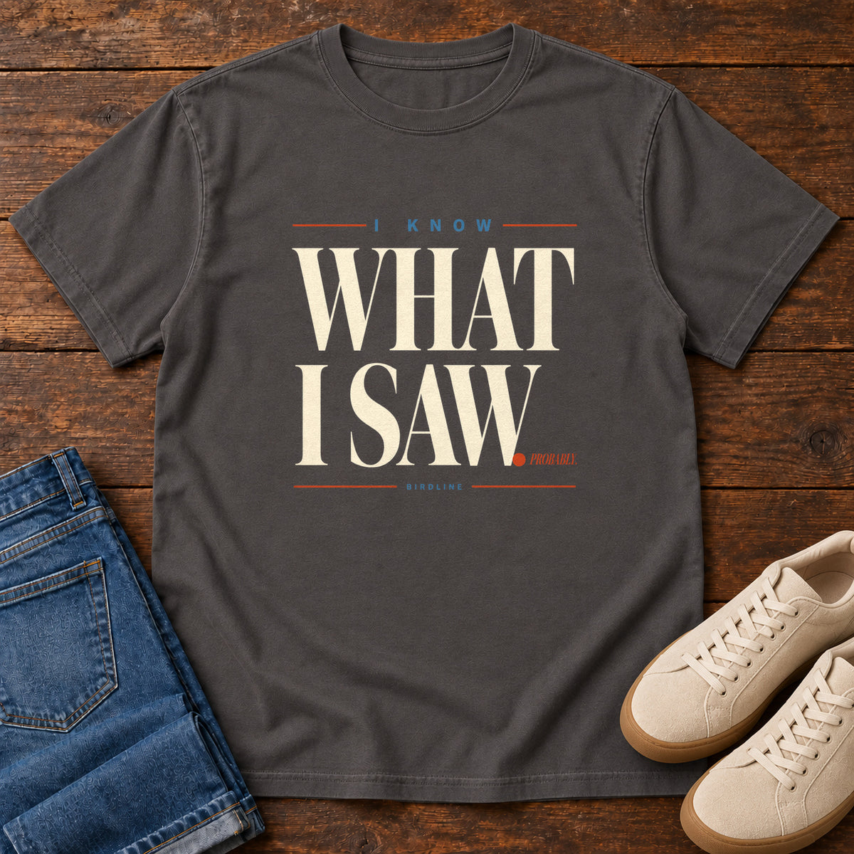 I Know What I Saw Variant T-Shirt in Graphite