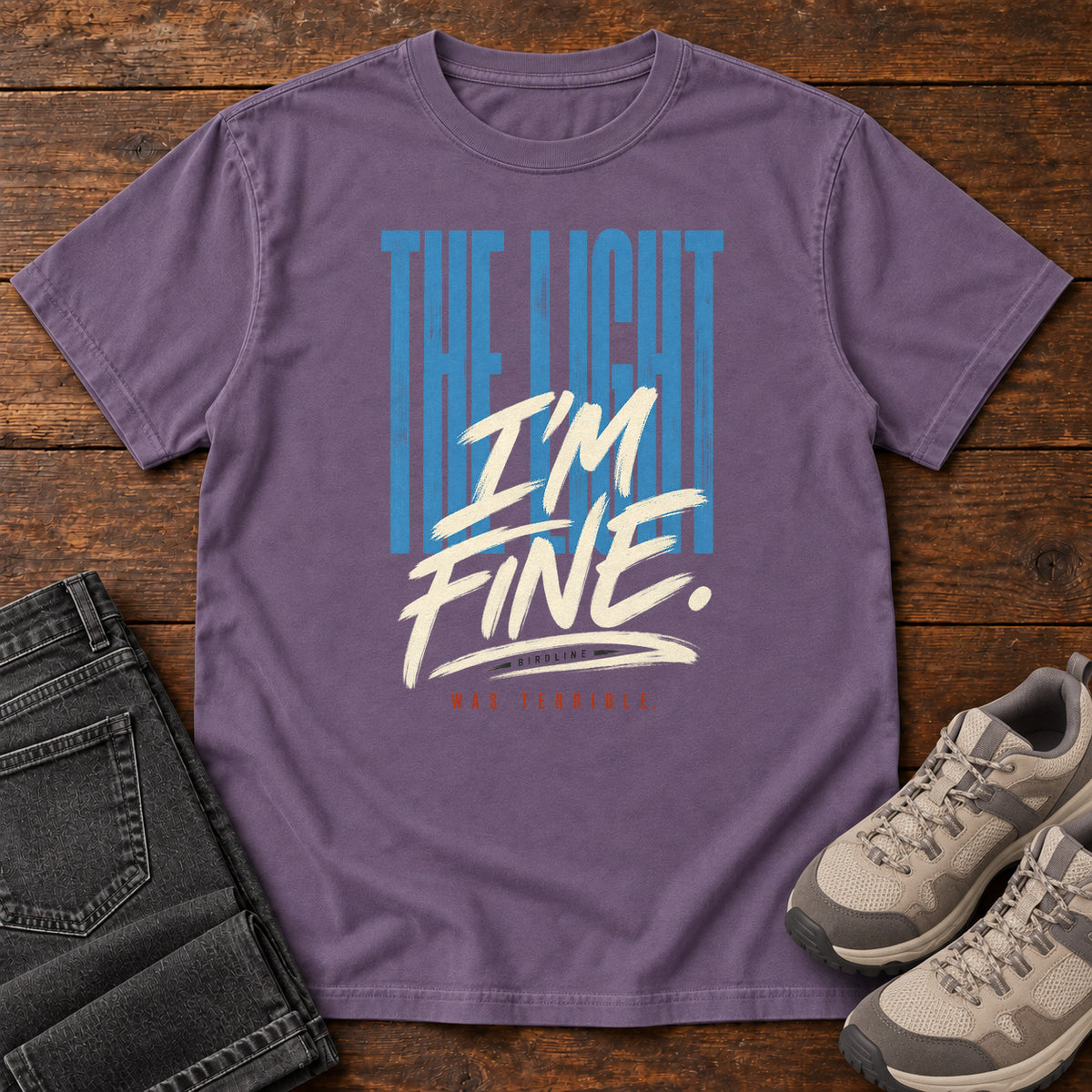 The Light I'm Fine Was Terrible T-Shirt in Grape