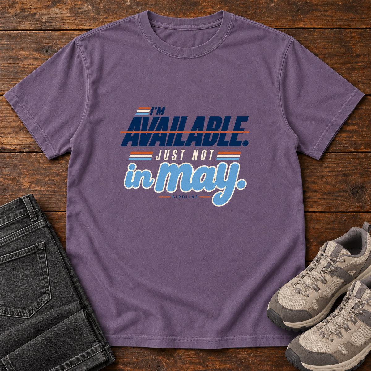 I'm Available Just Not in May T-Shirt in Grape