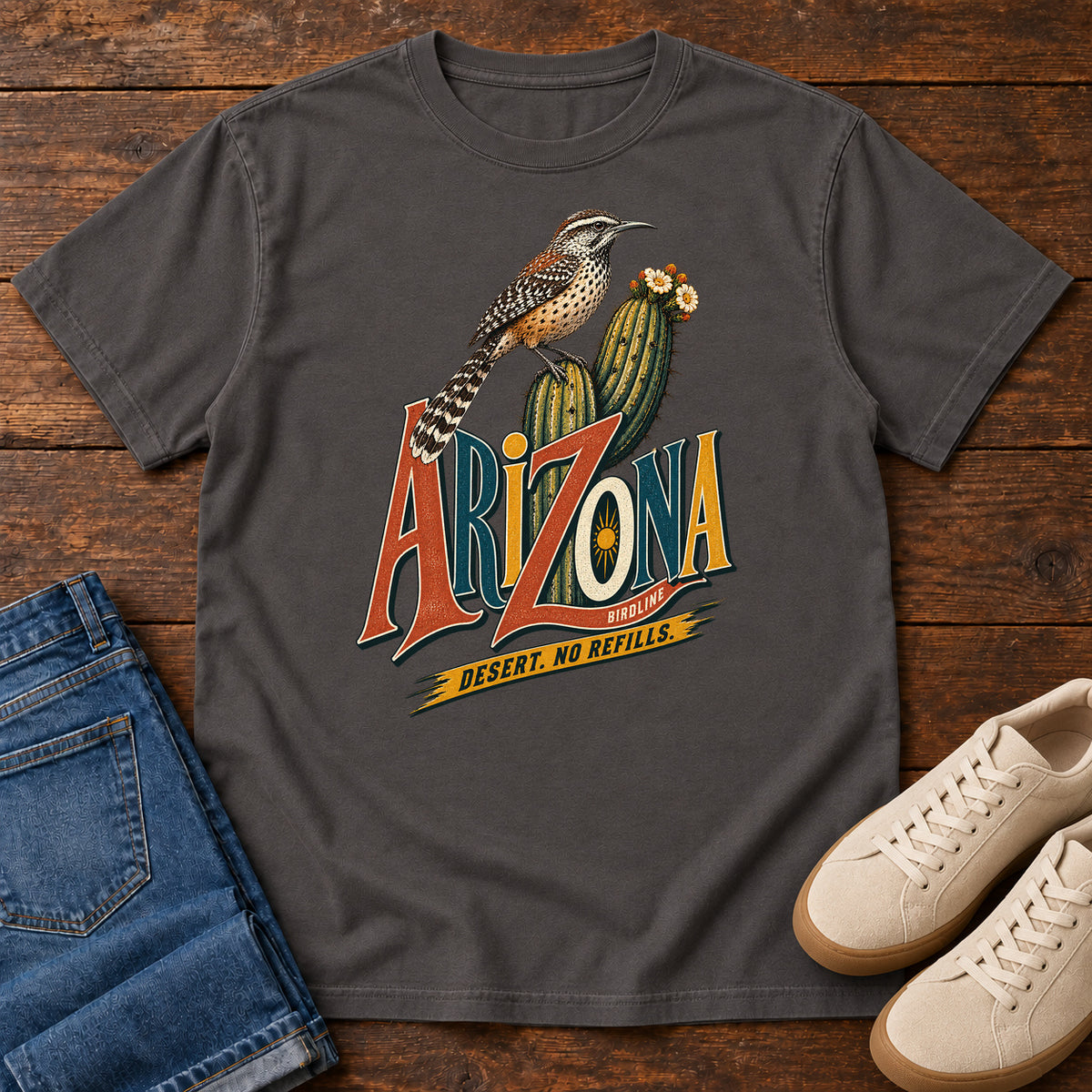 Arizona Desert No Refills T-Shirt in Graphite