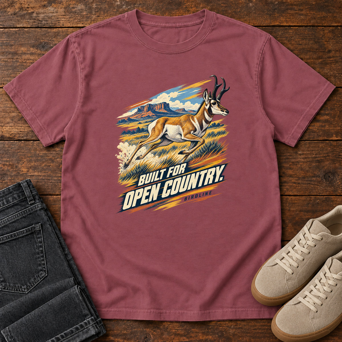 Built for Open Country Pronghorn T-Shirt in Brick