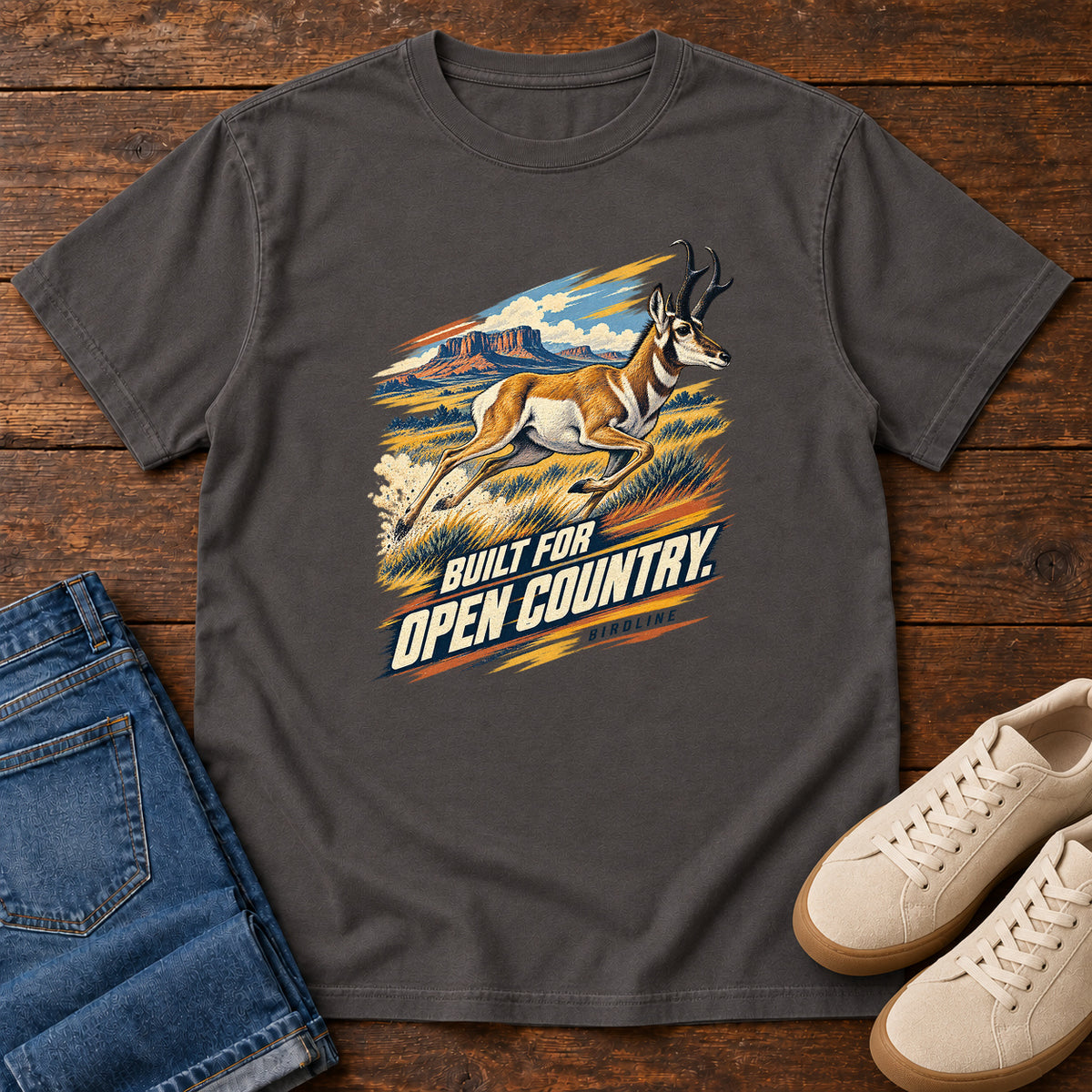 Built for Open Country Pronghorn T-Shirt in Graphite