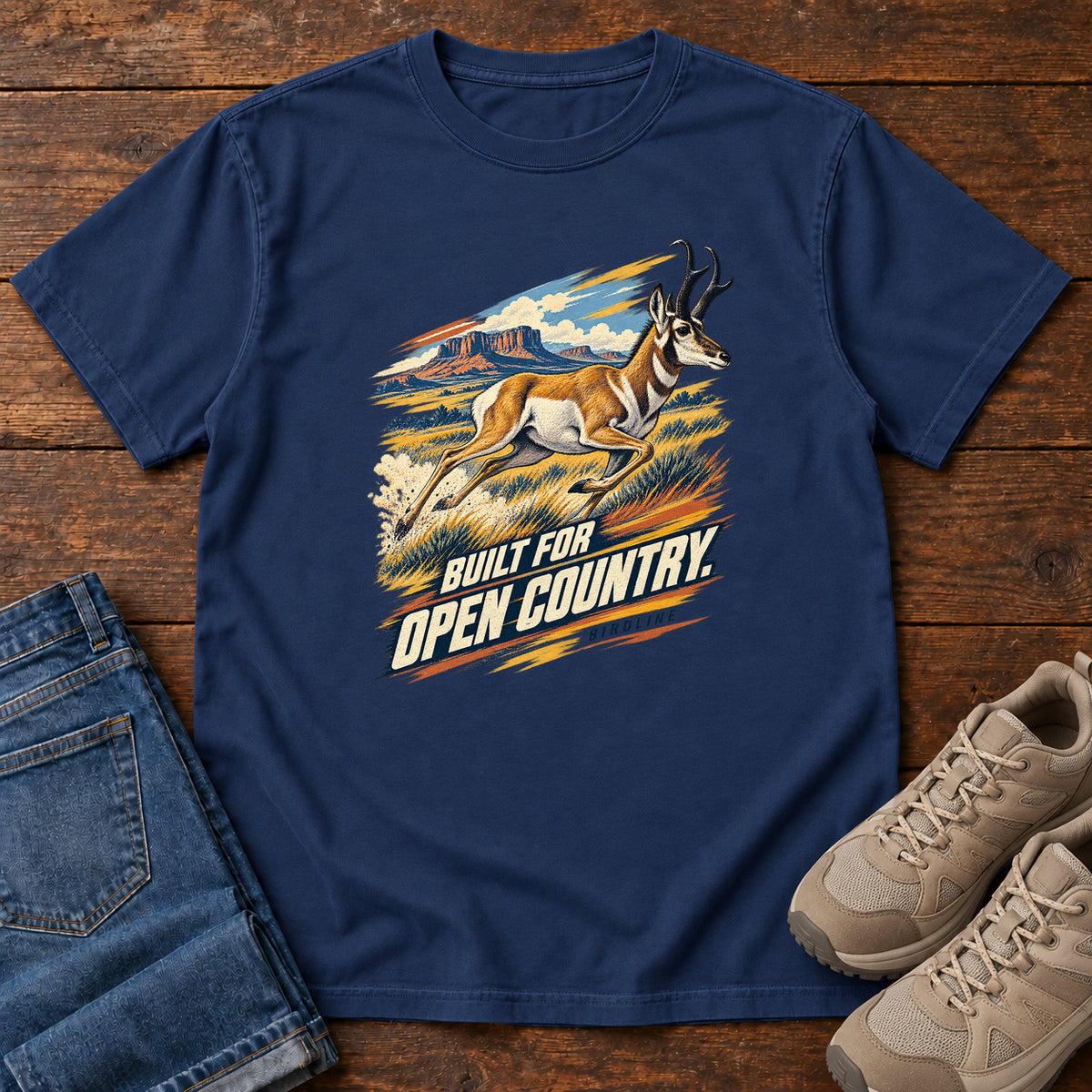 Built for Open Country Pronghorn T-Shirt in True Navy