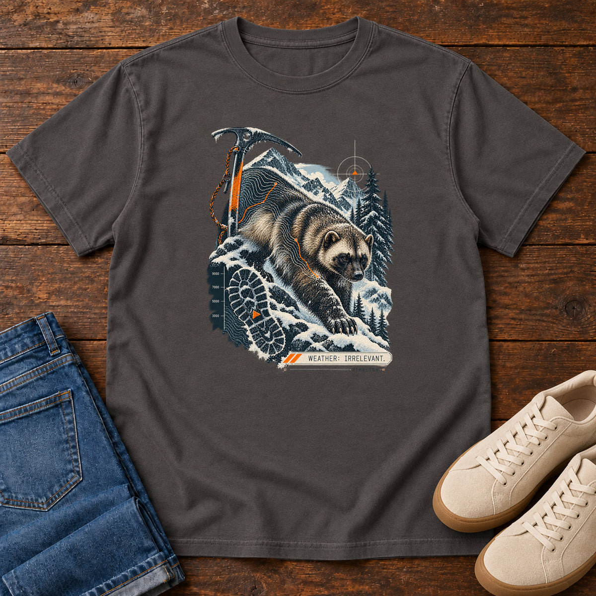 Weather Irrelevant Wolverine T-Shirt in Graphite