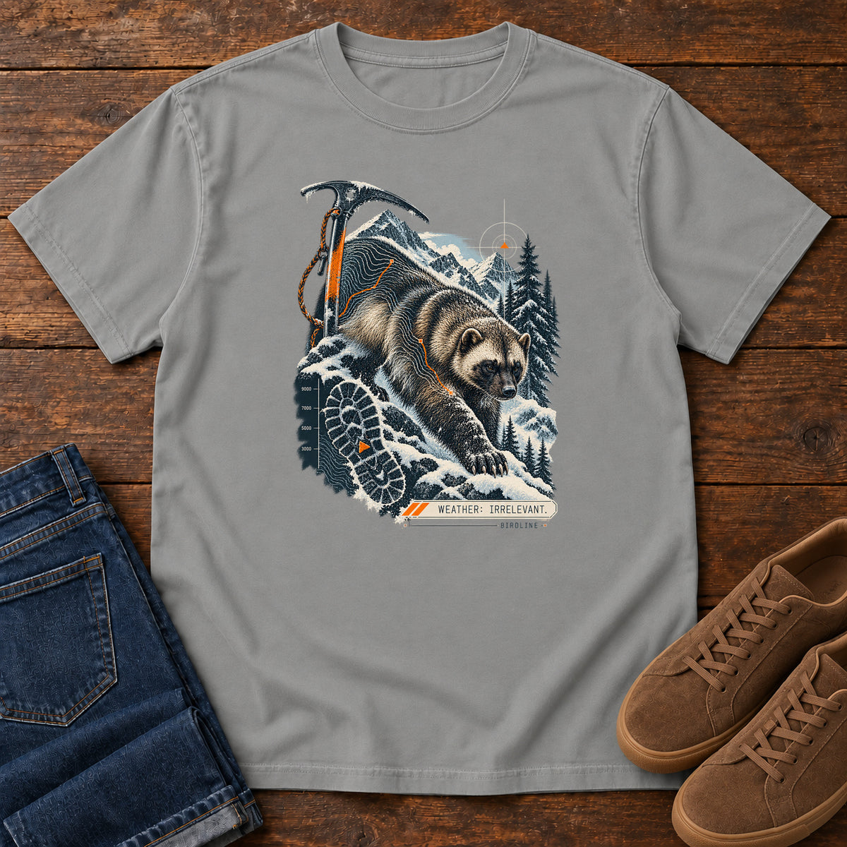 Weather Irrelevant Wolverine T-Shirt in Grey