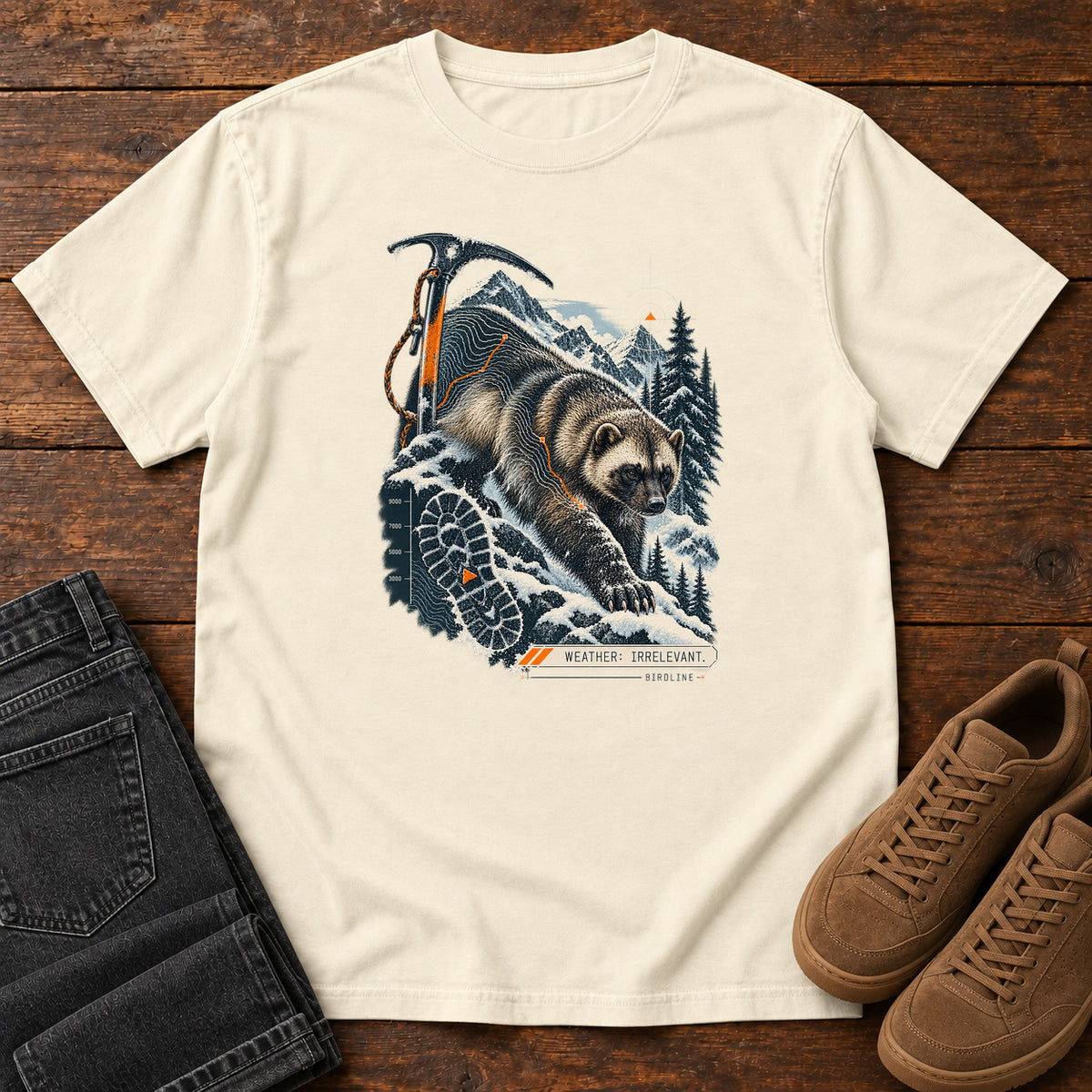 Weather Irrelevant Wolverine T-Shirt in Ivory