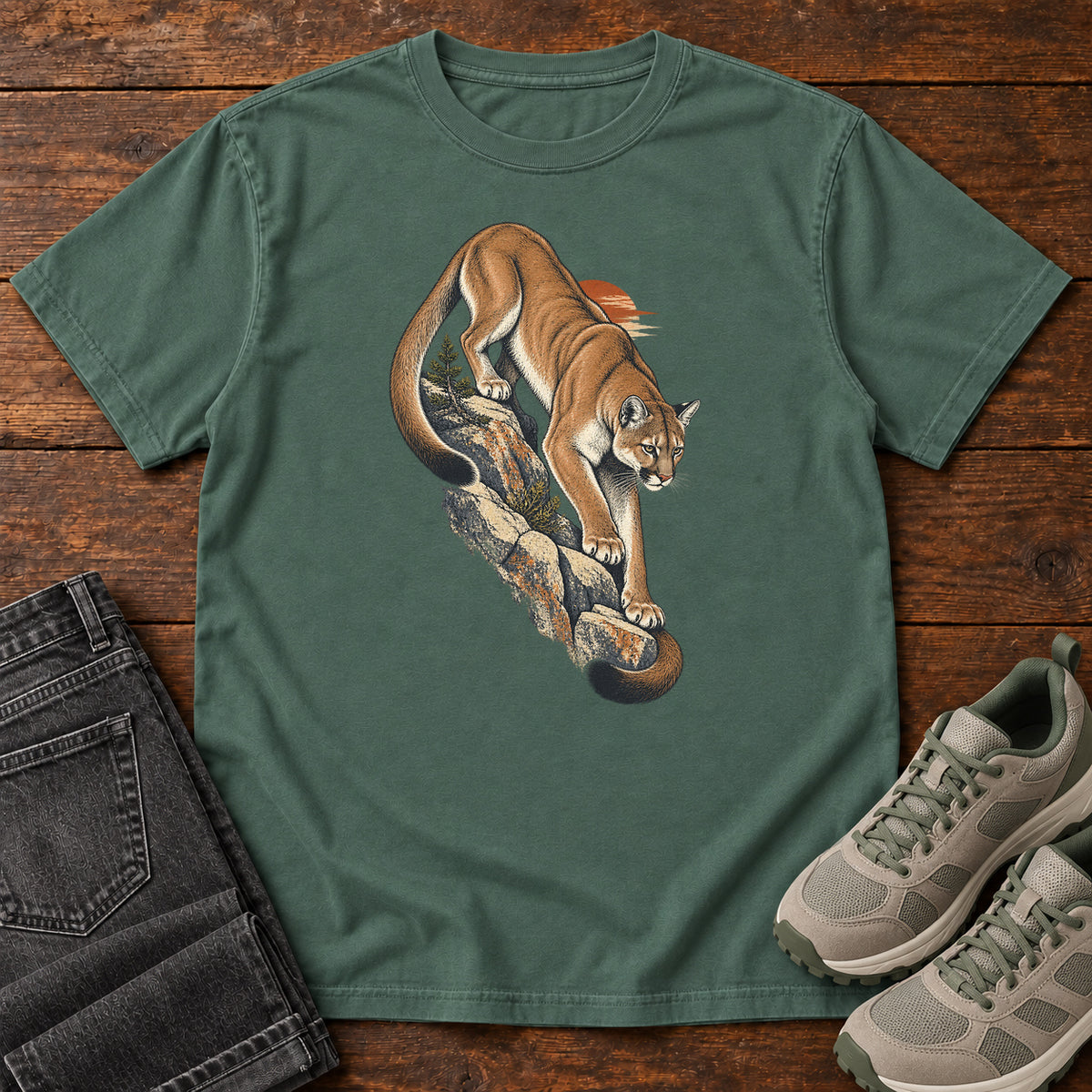 Mountain Lion T-Shirt in Blue Spruce