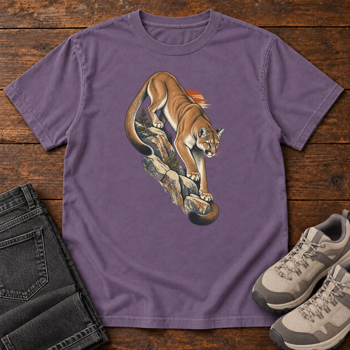 Mountain Lion T-Shirt in Grape