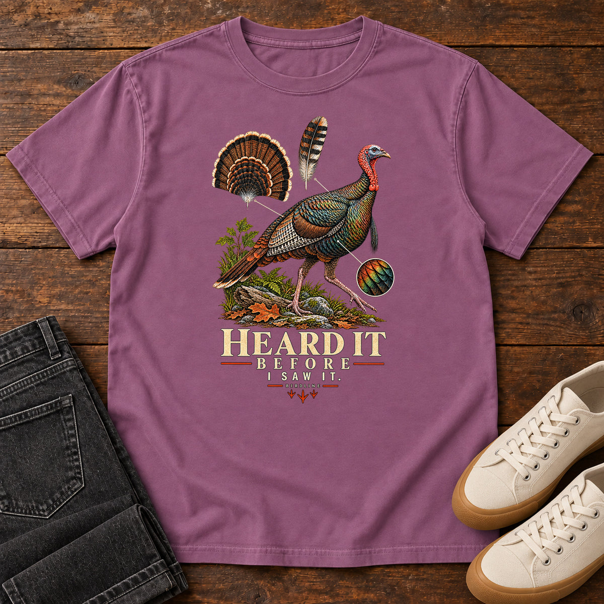 Heard It Before I Saw It Turkey Variant T-Shirt in Berry