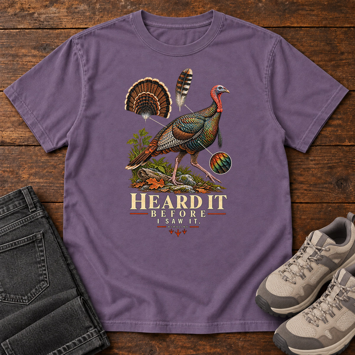 Heard It Before I Saw It Turkey Variant T-Shirt in Grape