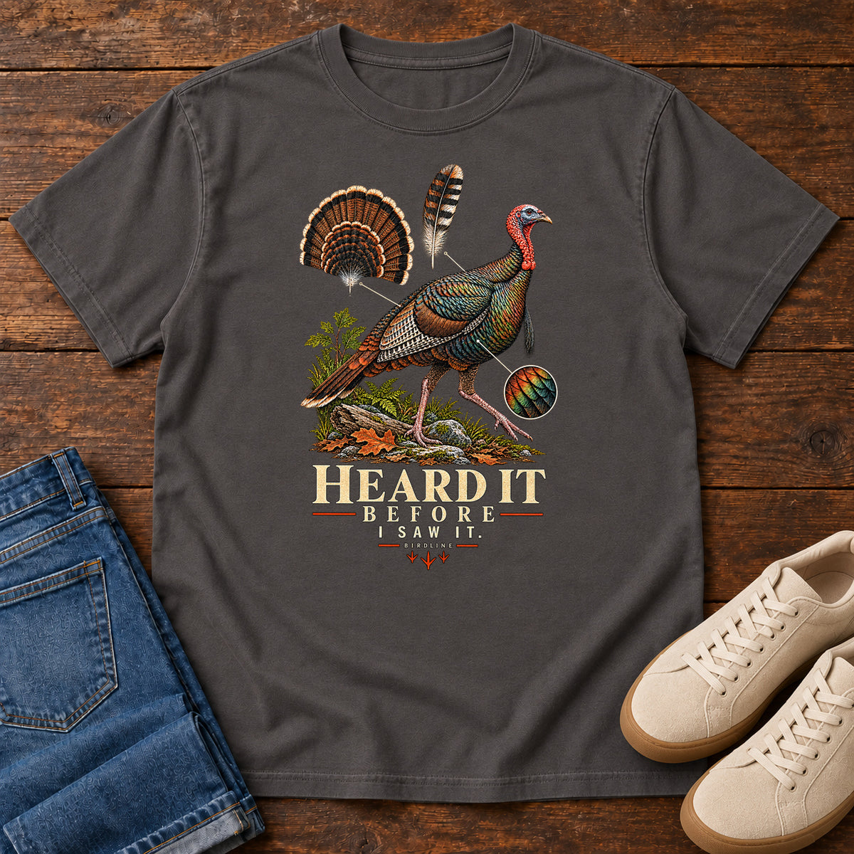 Heard It Before I Saw It Turkey Variant T-Shirt in Graphite