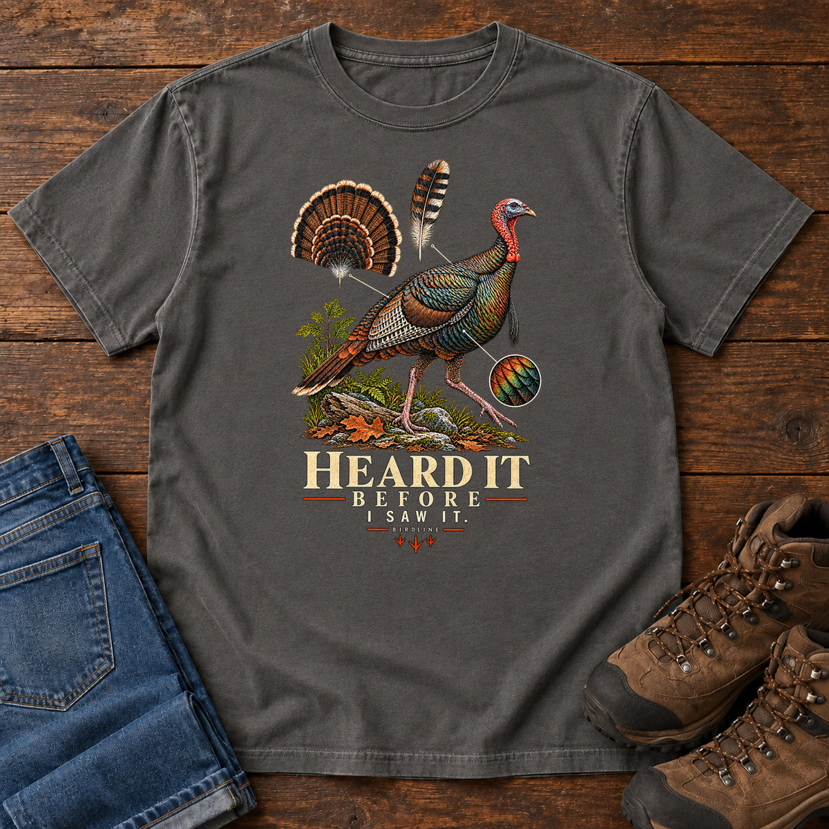 Heard It Before I Saw It Turkey Variant T-Shirt in Pepper