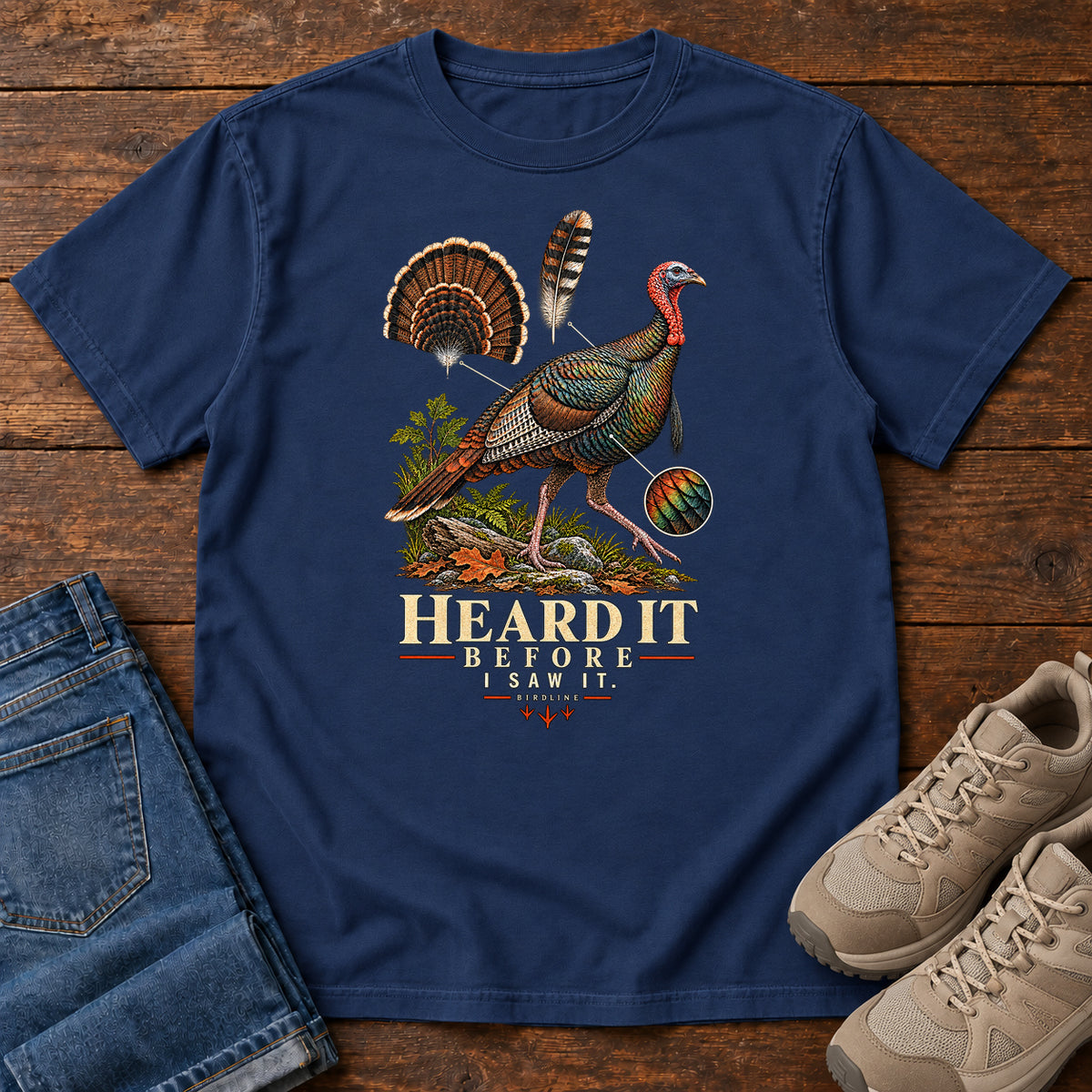 Heard It Before I Saw It Turkey Variant T-Shirt in True Navy