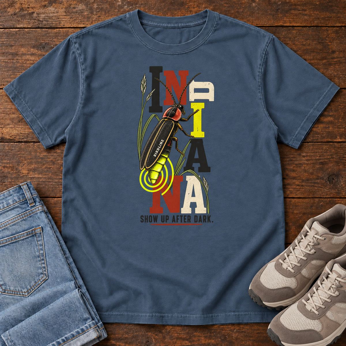 Indiana Show Up After Dark Firefly T-Shirt in Midnight