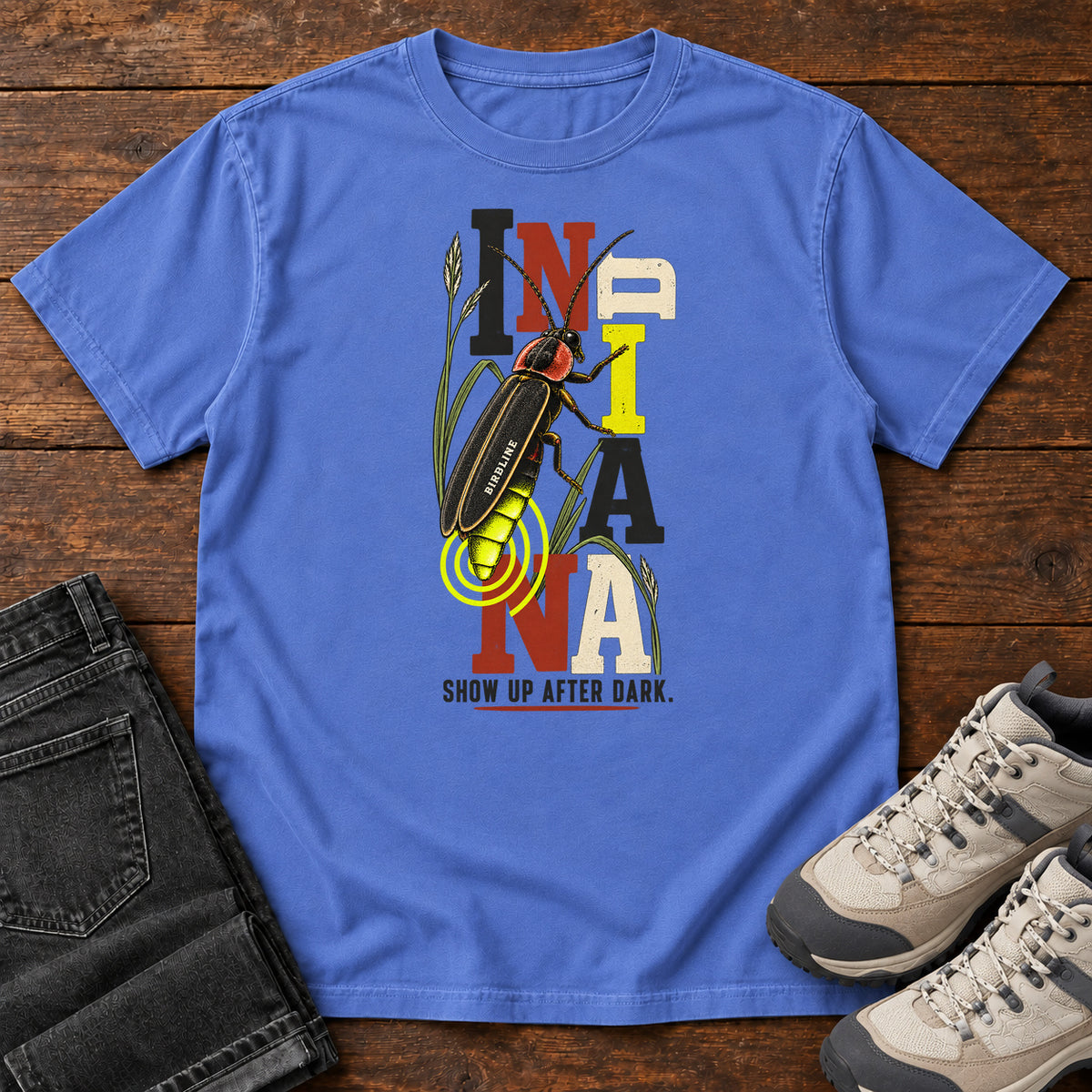 Indiana Show Up After Dark Firefly T-Shirt in Mystic Blue