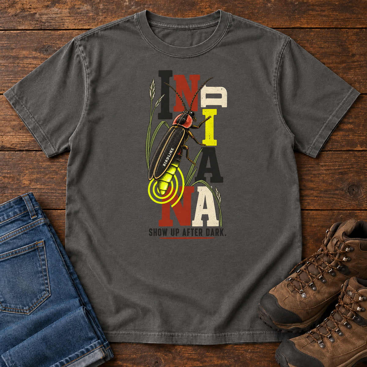 Indiana Show Up After Dark Firefly T-Shirt in Pepper