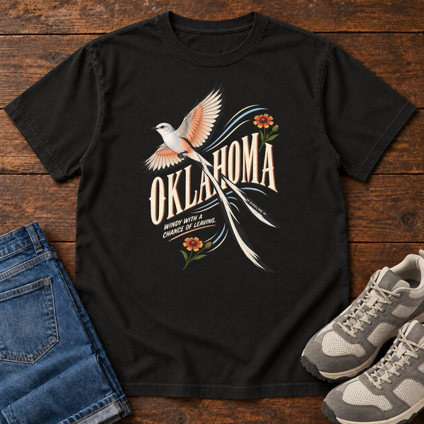 Oklahoma Wind with a Chance of Leaving Scissortail T-Shirt, alternate view