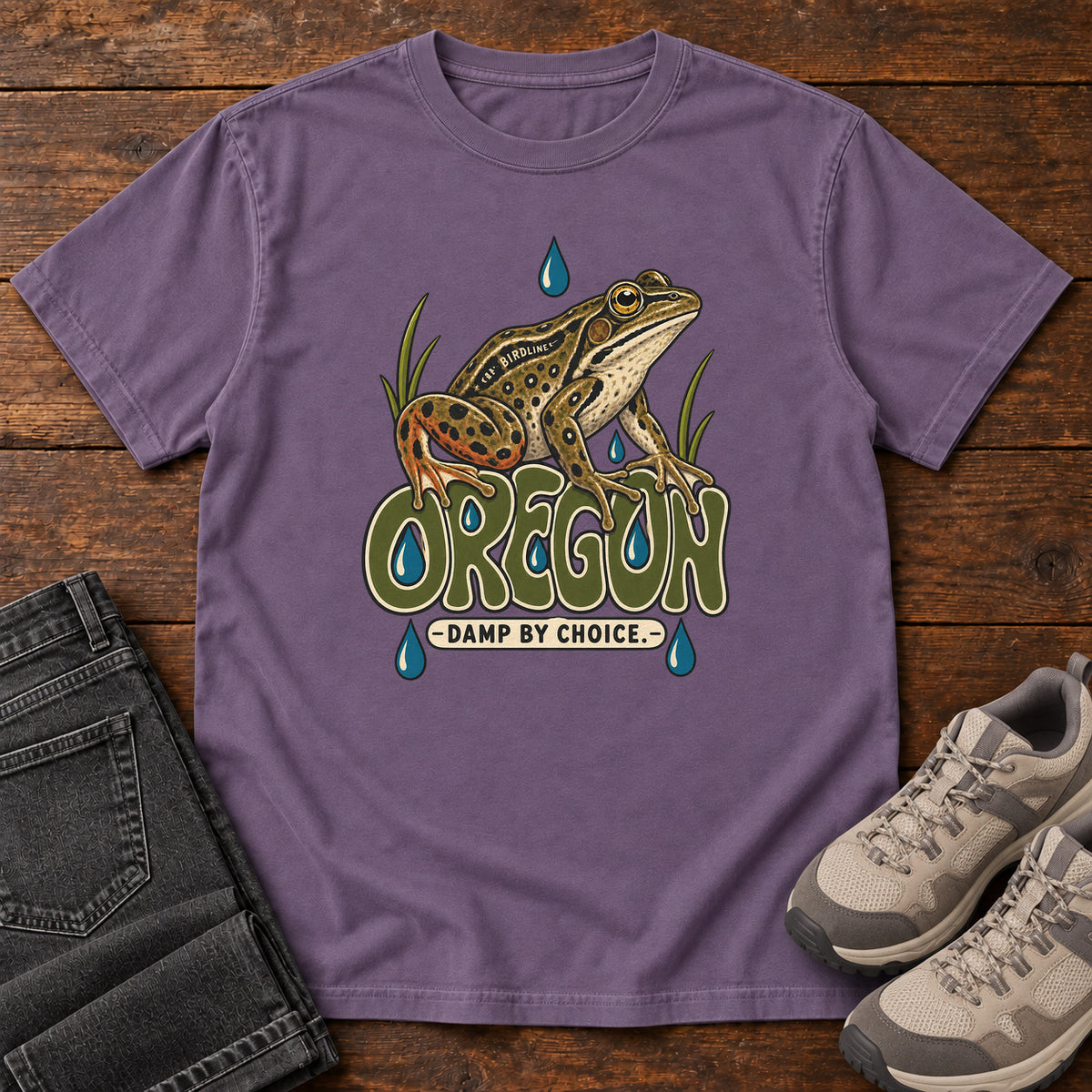 Oregon Damp by Choice Frog T-Shirt in Grape