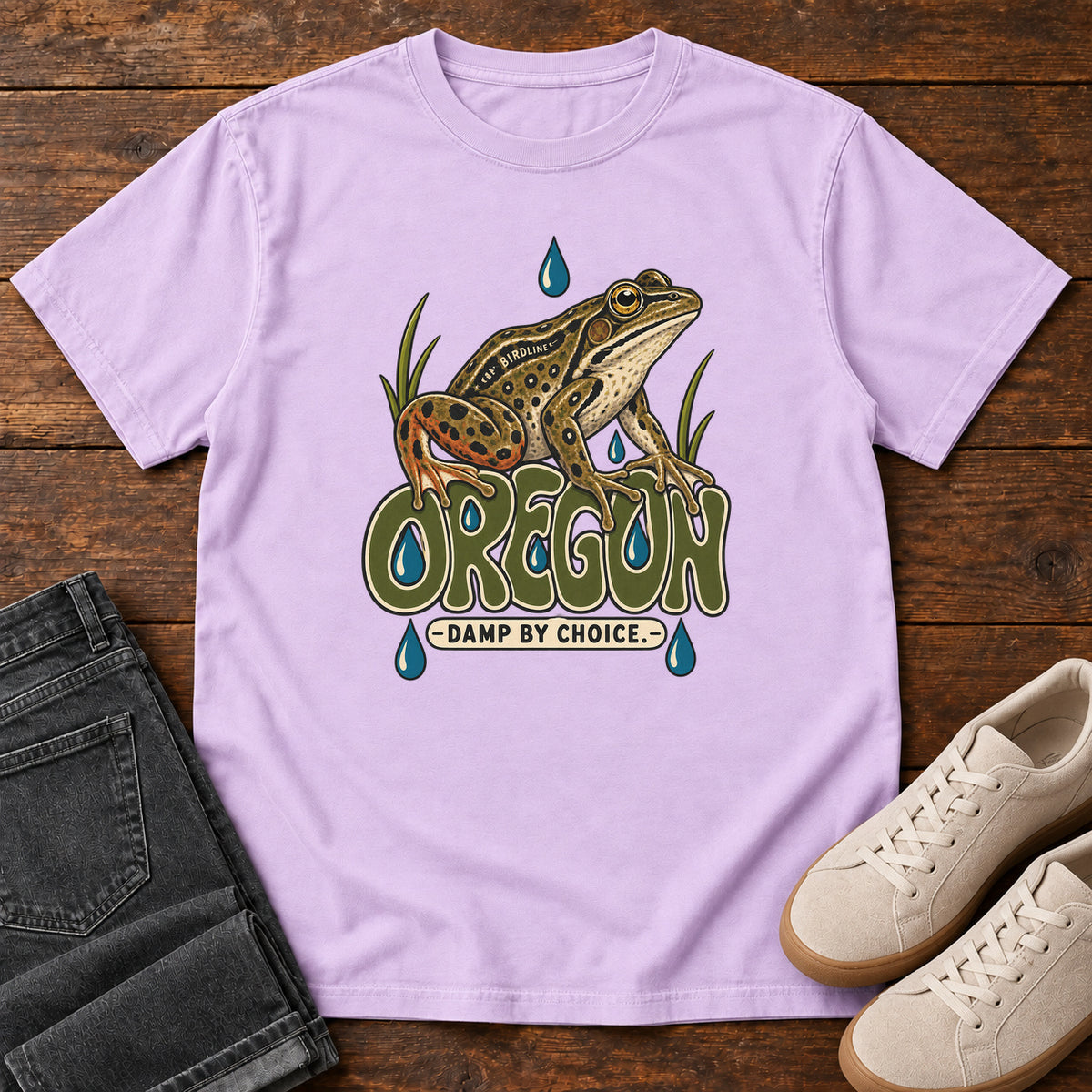 Oregon Damp by Choice Frog T-Shirt in Orchid