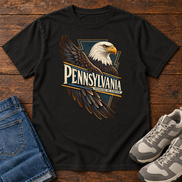 Pennsylvania Overseeing the Situation Eagle T-Shirt, alternate view