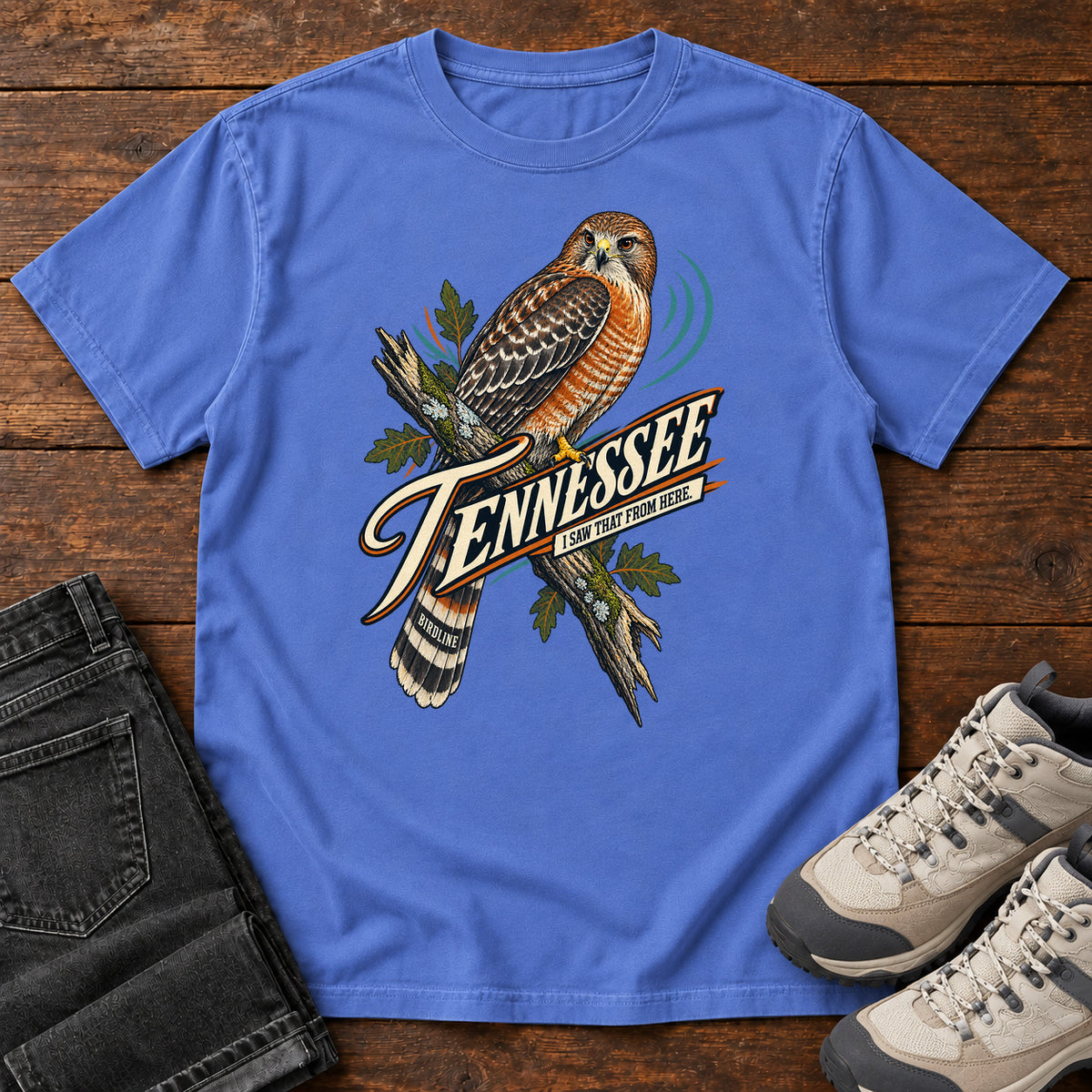 Tennessee I Saw It from Here Hawk T-Shirt in Mystic Blue