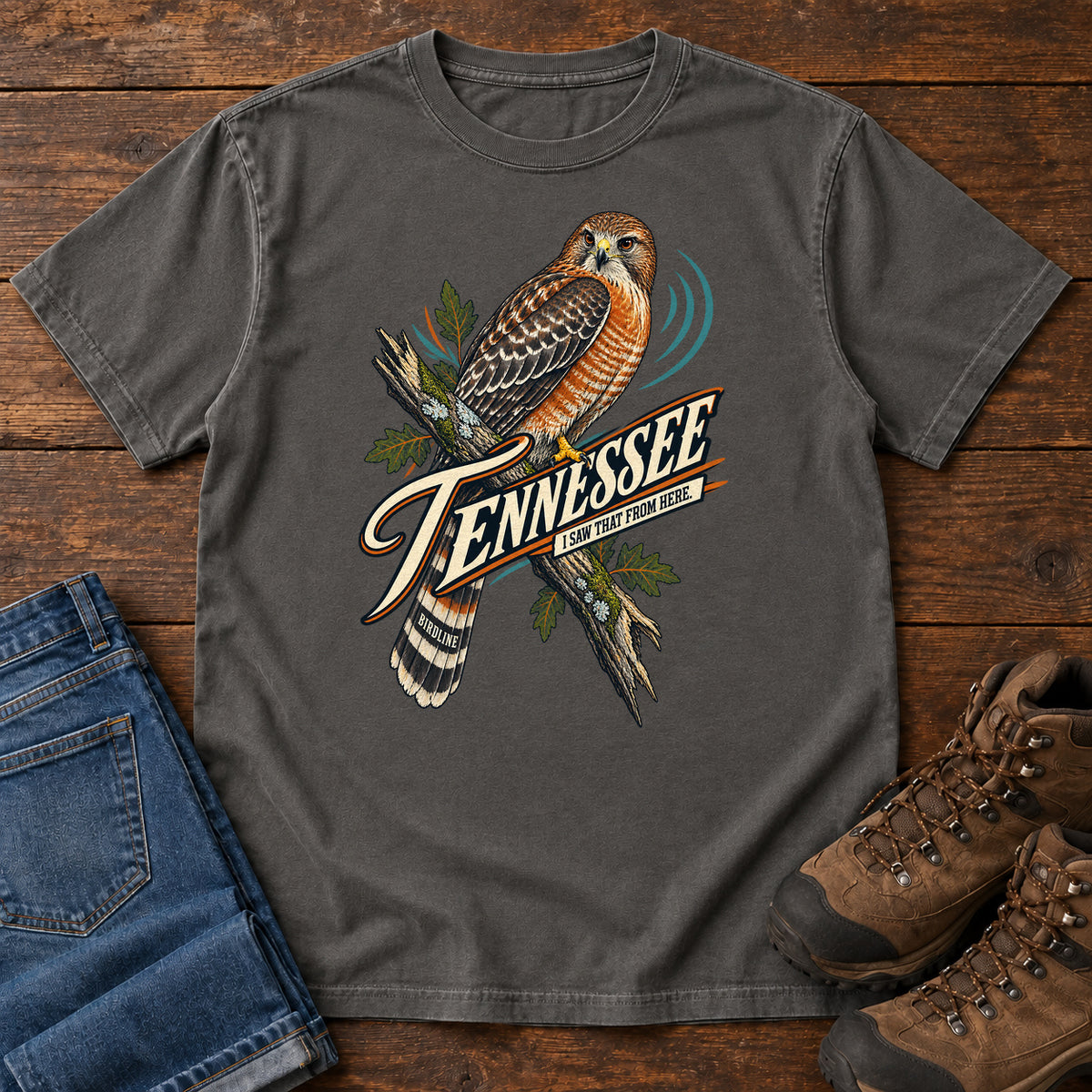 Tennessee I Saw It from Here Hawk T-Shirt in Pepper